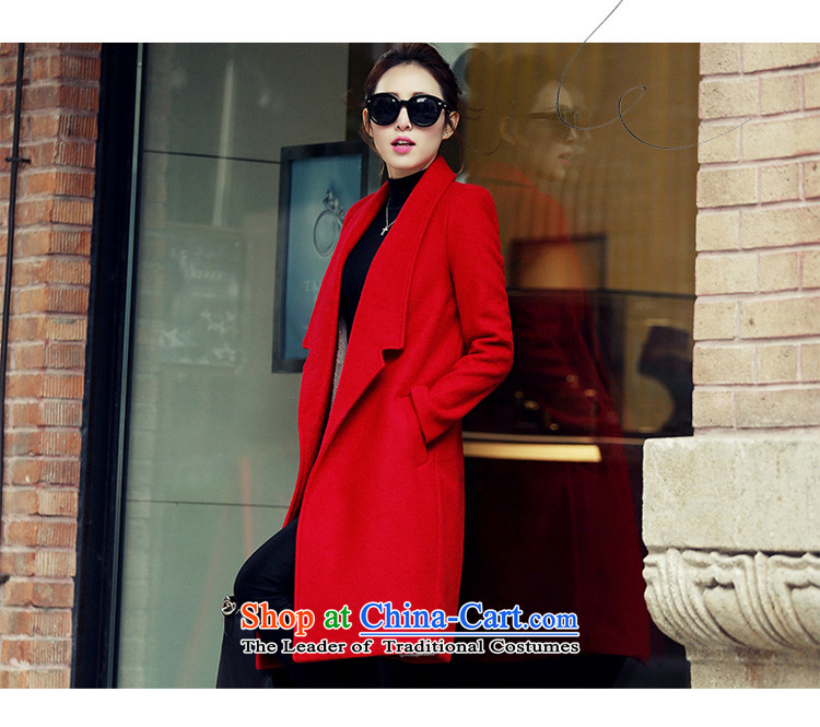 Avandia Rui REEDEYA 2015 autumn and winter new temperament wool? Jacket Sau San Korean version, long thin coat of gross? female red L picture, prices, brand platters! The elections are supplied in the national character of distribution, so action, buy now enjoy more preferential! As soon as possible.