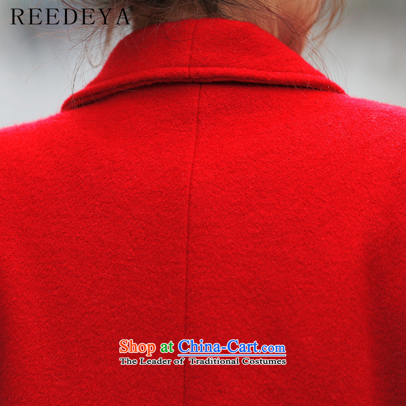 Avandia Rui REEDEYA 2015 autumn and winter new temperament wool? Jacket Sau San Korean version, long thin coat of gross female red L,REEDEYA,,,? Online Shopping