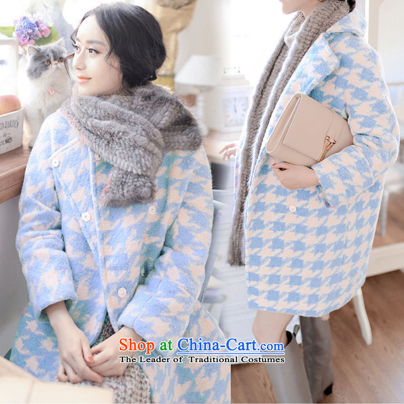 2015 Autumn and winter bathing in the hundreds of new, Korean college wind loose long-sleeved jacket in long? gross Fleece Jacket coat women? 18.252 picture color , L, 100 mu (BAIMU) , , , shopping on the Internet