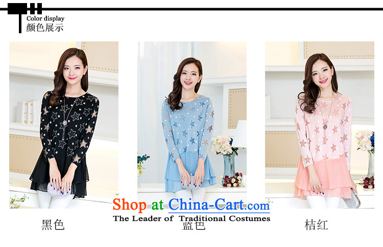 Eun-Ya Xiu Fall 2015 for women thick MM TO XL Graphics thin knitted shirts Europe chiffon yarn, forming the T-shirt shirt root dresses 805# Black XL recommendations 110-125 catty picture, prices, brand platters! The elections are supplied in the national character of distribution, so action, buy now enjoy more preferential! As soon as possible.