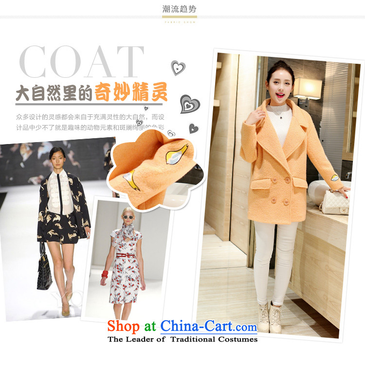However beautiful autumn and winter 2015 new Korean Sau San, long-Embroidered Gross  350 female coat? orange L picture, prices, brand platters! The elections are supplied in the national character of distribution, so action, buy now enjoy more preferential! As soon as possible.