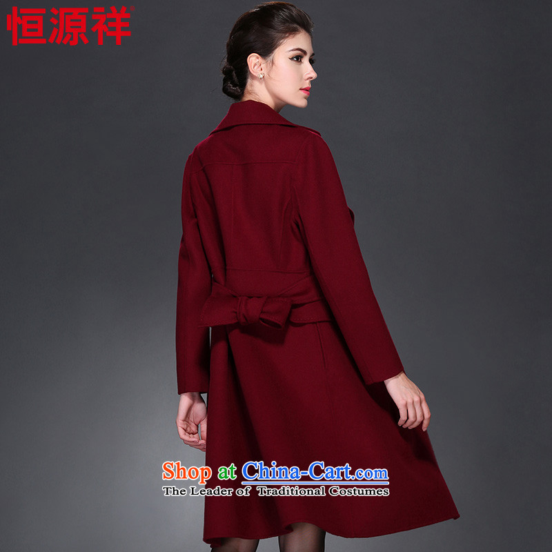 Hang Cheung Chau load source 2015 new two-sided woolen coat wool coat in the female? long coats 8902 No. 3? Deep Violet 160/84A(M), Hengyuan Cheung shopping on the Internet has been pressed.