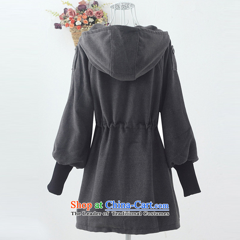 The interpolator auspicious 2015 to increase the number of ladies Fall/Winter Collections New Foutune of video thin coat of leisure in gross? Long Folder cotton fan jacket H323 Gray Normal Edition 3XL, giggling auspicious shopping on the Internet has been pressed.