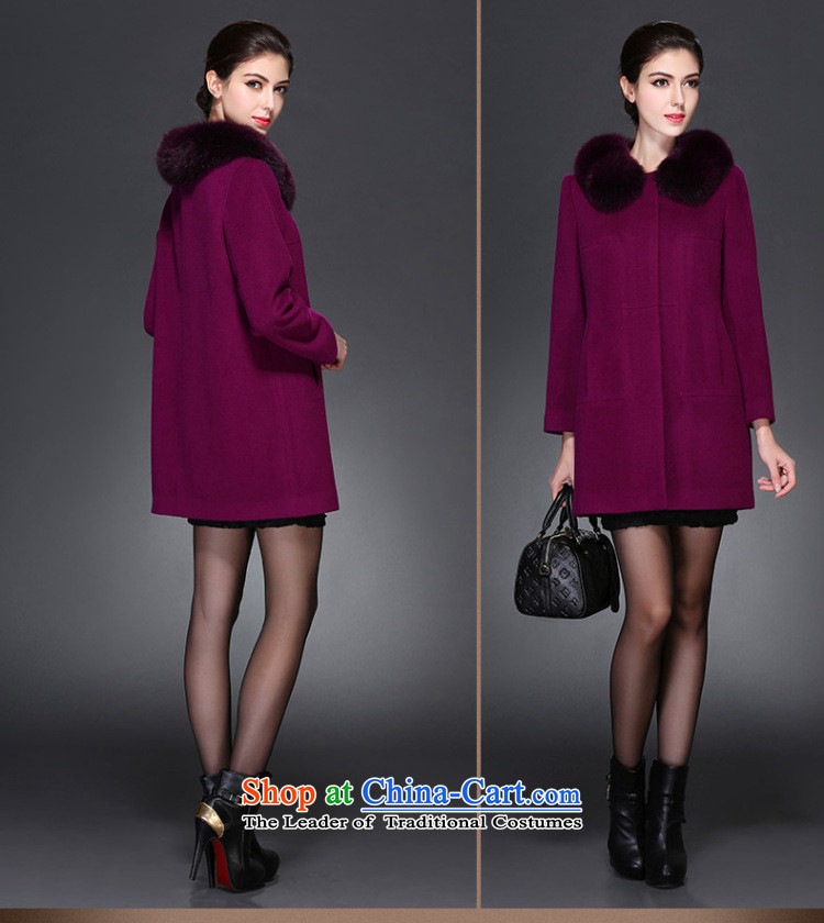 Ms. Cheung Hengyuan woolen COAT 2015 in autumn and winter new long warm a wool coat on the Nagymaros Neck Jacket female 8910 2# Navy 175/96A(XXL) picture, prices, brand platters! The elections are supplied in the national character of distribution, so action, buy now enjoy more preferential! As soon as possible.