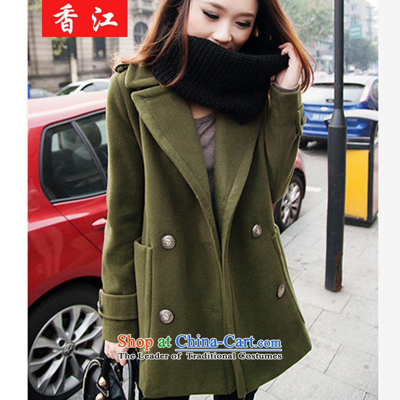 Xiang Jiang 2015 new thick mm200 catty to increase women's code in long-jacket thick sister autumn new shirts 825 dark blue 5XL, Xiangjiang , , , shopping on the Internet