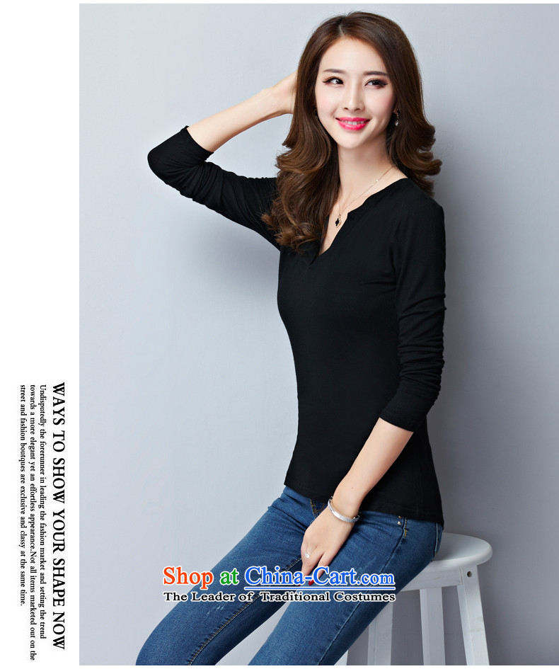 A language code long-sleeved T-shirt 2015 new larger autumn and winter, forming the basis of the lint-free thick clothes for larger video thin long-sleeved T-shirt, black 015 - General Recommendations XXXL 140-160 characters around 922.747 picture, prices, brand platters! The elections are supplied in the national character of distribution, so action, buy now enjoy more preferential! As soon as possible.