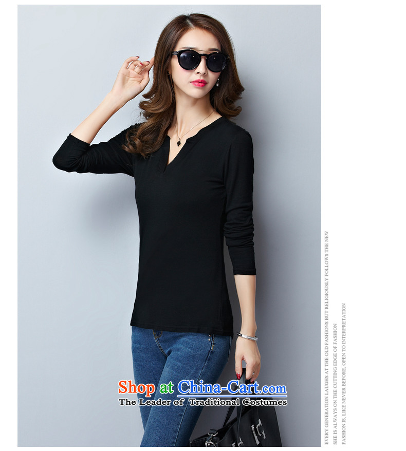 A language code long-sleeved T-shirt 2015 new larger autumn and winter, forming the basis of the lint-free thick clothes for larger video thin long-sleeved T-shirt, black 015 - General Recommendations XXXL 140-160 characters around 922.747 picture, prices, brand platters! The elections are supplied in the national character of distribution, so action, buy now enjoy more preferential! As soon as possible.