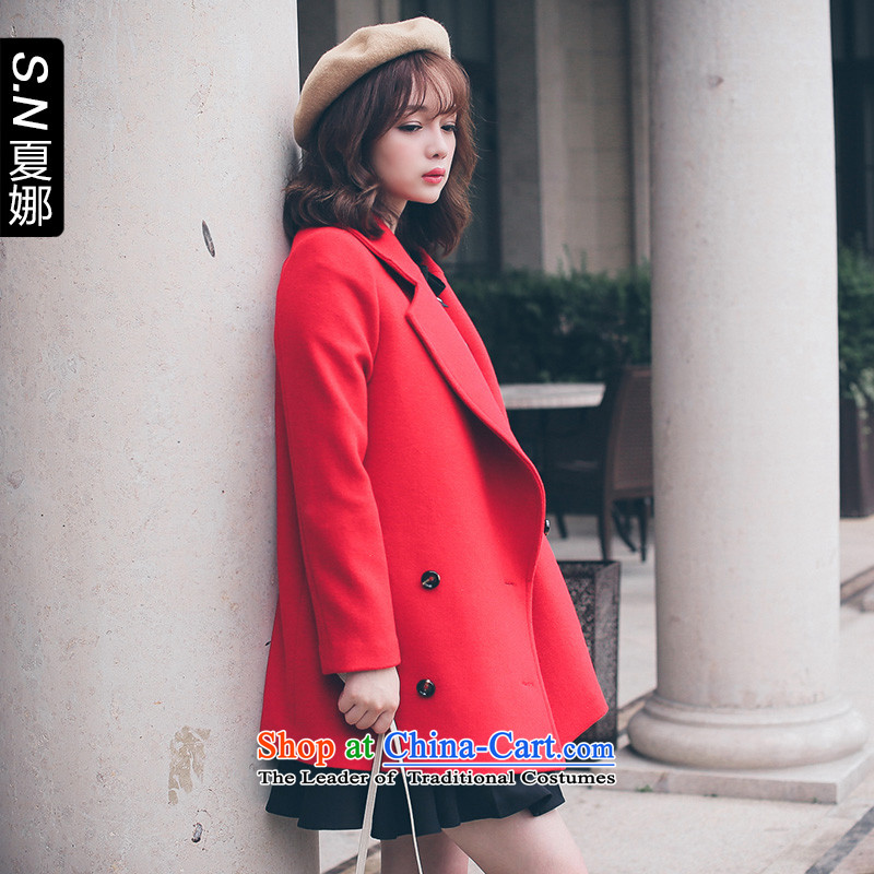 Ha-na new product lines for autumn and winter lapel minimalist A field-type ones coats 254301001 auricle red S, Ha-na (shinena) , , , shopping on the Internet