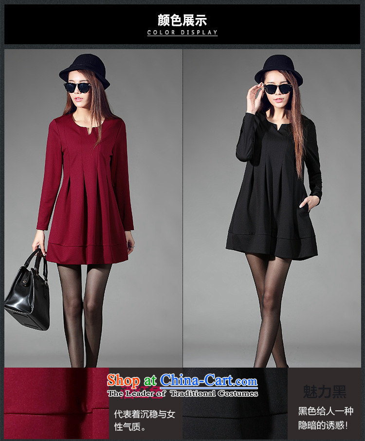 For M- 2015 to increase the number of women with thick mm autumn replacing the new graphics and the brother-in-Law Sau San thin cotton long-sleeved dresses W2072 wine red XXXL picture, prices, brand platters! The elections are supplied in the national character of distribution, so action, buy now enjoy more preferential! As soon as possible.