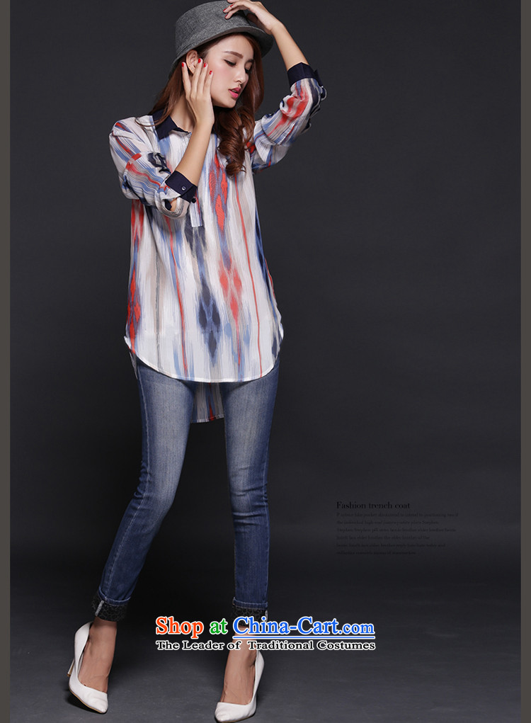 For M- 2015 to increase the number of women in the autumn of Korean New fat mm very casual streaks long-sleeved shirt stamp chiffon colored 2XL pictures picture Y1267, prices, brand platters! The elections are supplied in the national character of distribution, so action, buy now enjoy more preferential! As soon as possible.