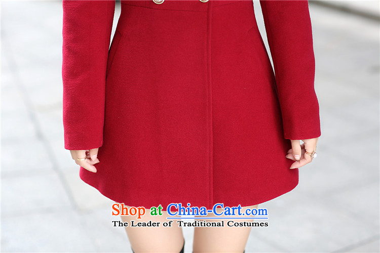 Chyian Road 2015 autumn and winter new products Women Korean large Sau San windbreaker. Long stand collar long-sleeved gross overcoats autumn load? The girl child? largest jacket wine red L picture, prices, brand platters! The elections are supplied in the national character of distribution, so action, buy now enjoy more preferential! As soon as possible.