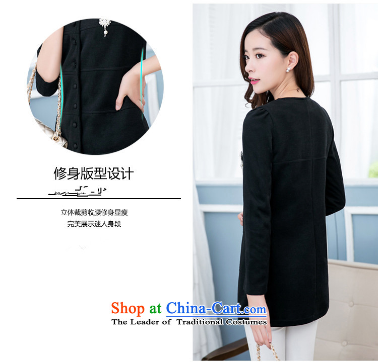 2015 new products new larger female autumn jacket in mm thick long thin thin Knitted Shirt graphics cardigan sister to thick coat Sleek and versatile jacket coat black 4XL recommendations 165-185 catty picture, prices, brand platters! The elections are supplied in the national character of distribution, so action, buy now enjoy more preferential! As soon as possible.