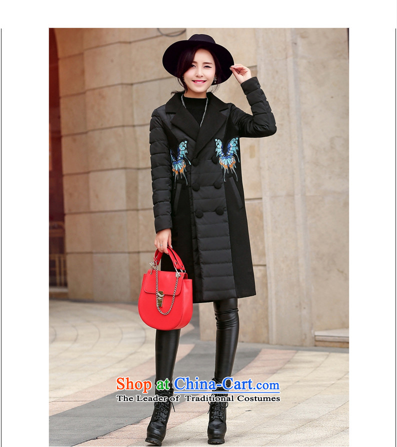 Ka Fei Yung Wool coat jacket is 2015 Women's winter clothing New Sau San wild long-sleeved gross? coats that long folder cotton swab services gross female gray jacket? butterfly L code picture, prices, brand platters! The elections are supplied in the national character of distribution, so action, buy now enjoy more preferential! As soon as possible.