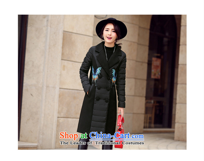 Ka Fei Yung Wool coat jacket is 2015 Women's winter clothing New Sau San wild long-sleeved gross? coats that long folder cotton swab services gross female gray jacket? butterfly L code picture, prices, brand platters! The elections are supplied in the national character of distribution, so action, buy now enjoy more preferential! As soon as possible.