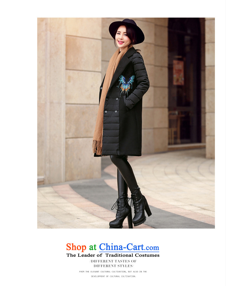 Ka Fei Yung Wool coat jacket is 2015 Women's winter clothing New Sau San wild long-sleeved gross? coats that long folder cotton swab services gross female gray jacket? butterfly L code picture, prices, brand platters! The elections are supplied in the national character of distribution, so action, buy now enjoy more preferential! As soon as possible.