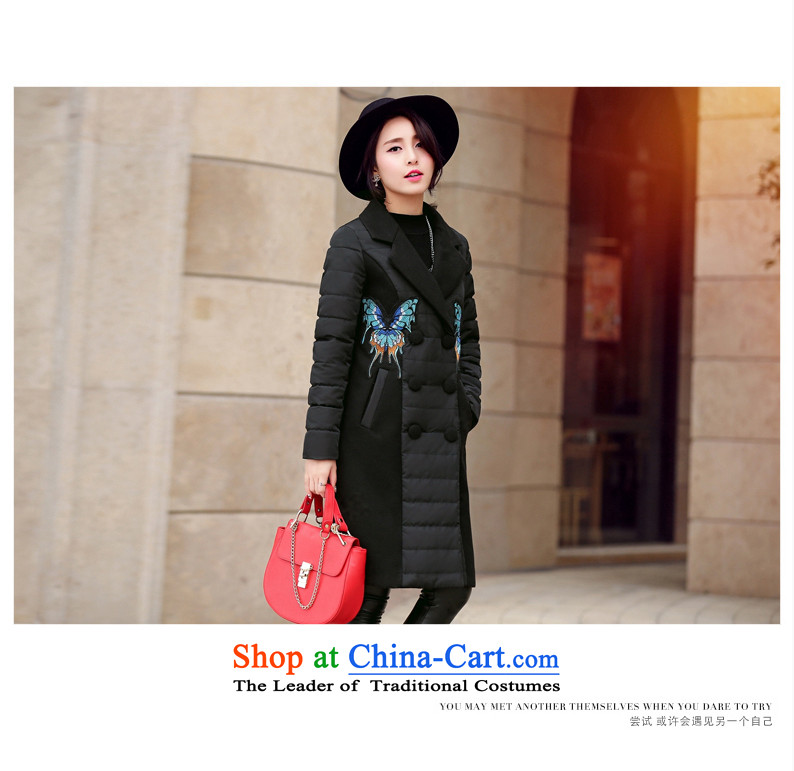 Ka Fei Yung Wool coat jacket is 2015 Women's winter clothing New Sau San wild long-sleeved gross? coats that long folder cotton swab services gross female gray jacket? butterfly L code picture, prices, brand platters! The elections are supplied in the national character of distribution, so action, buy now enjoy more preferential! As soon as possible.