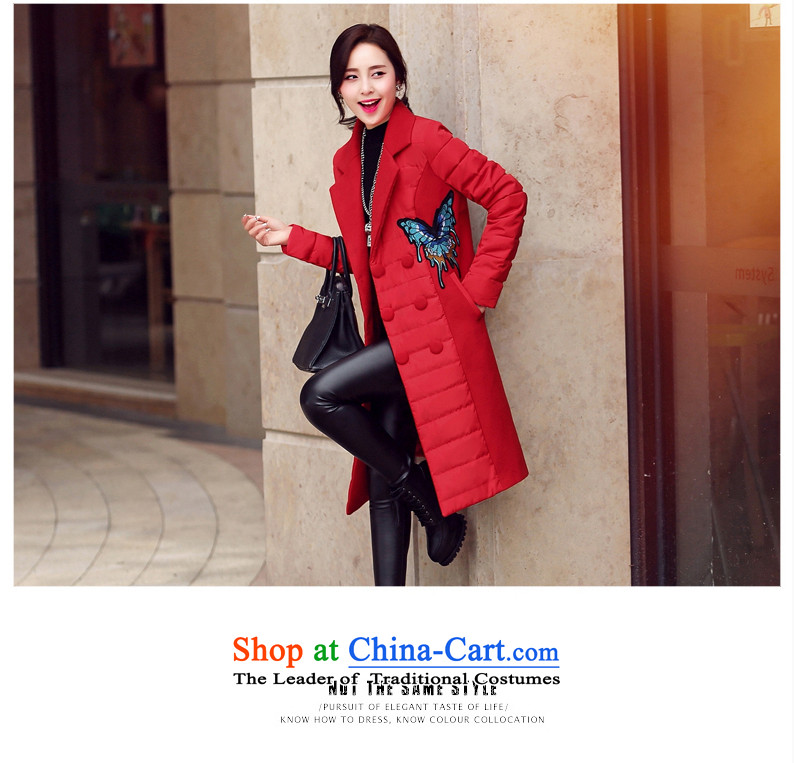 Ka Fei Yung Wool coat jacket is 2015 Women's winter clothing New Sau San wild long-sleeved gross? coats that long folder cotton swab services gross female gray jacket? butterfly L code picture, prices, brand platters! The elections are supplied in the national character of distribution, so action, buy now enjoy more preferential! As soon as possible.