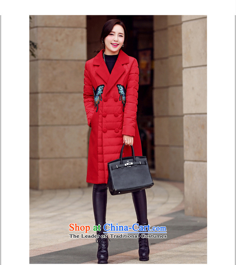 Ka Fei Yung Wool coat jacket is 2015 Women's winter clothing New Sau San wild long-sleeved gross? coats that long folder cotton swab services gross female gray jacket? butterfly L code picture, prices, brand platters! The elections are supplied in the national character of distribution, so action, buy now enjoy more preferential! As soon as possible.