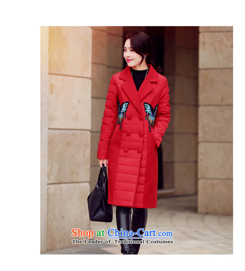 Ka Fei Yung Wool coat jacket is 2015 Women's winter clothing New Sau San wild long-sleeved gross? coats that long folder cotton swab services gross female gray jacket? butterfly L code picture, prices, brand platters! The elections are supplied in the national character of distribution, so action, buy now enjoy more preferential! As soon as possible.