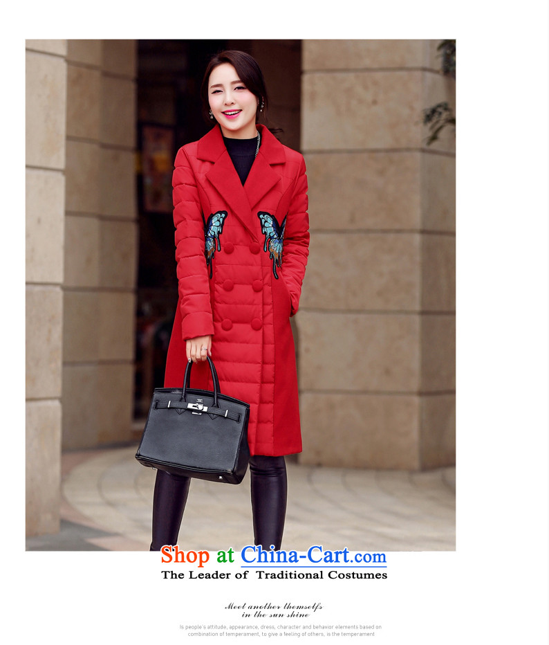 Ka Fei Yung Wool coat jacket is 2015 Women's winter clothing New Sau San wild long-sleeved gross? coats that long folder cotton swab services gross female gray jacket? butterfly L code picture, prices, brand platters! The elections are supplied in the national character of distribution, so action, buy now enjoy more preferential! As soon as possible.