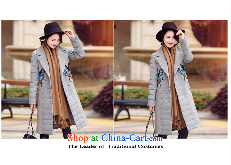 Ka Fei Yung Wool coat jacket is 2015 Women's winter clothing New Sau San wild long-sleeved gross? coats that long folder cotton swab services gross female gray jacket? butterfly L code picture, prices, brand platters! The elections are supplied in the national character of distribution, so action, buy now enjoy more preferential! As soon as possible.