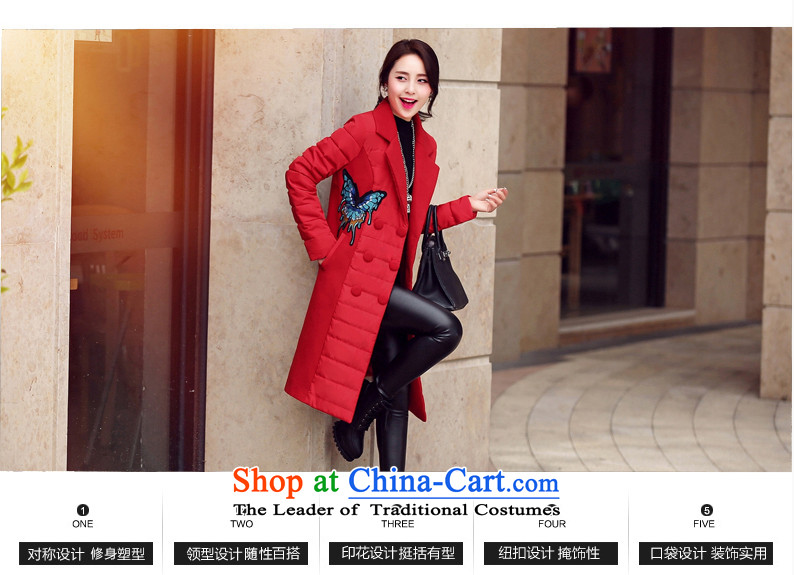 Ka Fei Yung Wool coat jacket is 2015 Women's winter clothing New Sau San wild long-sleeved gross? coats that long folder cotton swab services gross female gray jacket? butterfly L code picture, prices, brand platters! The elections are supplied in the national character of distribution, so action, buy now enjoy more preferential! As soon as possible.