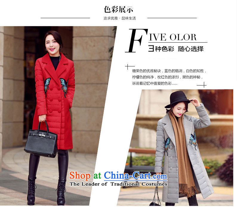 Ka Fei Yung Wool coat jacket is 2015 Women's winter clothing New Sau San wild long-sleeved gross? coats that long folder cotton swab services gross female gray jacket? butterfly L code picture, prices, brand platters! The elections are supplied in the national character of distribution, so action, buy now enjoy more preferential! As soon as possible.