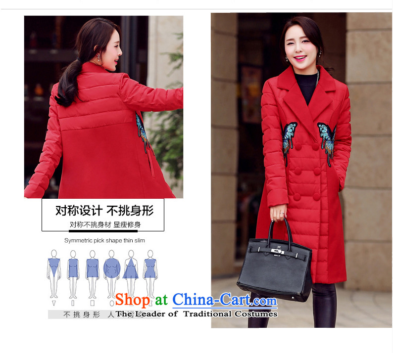 Ka Fei Yung Wool coat jacket is 2015 Women's winter clothing New Sau San wild long-sleeved gross? coats that long folder cotton swab services gross female gray jacket? butterfly L code picture, prices, brand platters! The elections are supplied in the national character of distribution, so action, buy now enjoy more preferential! As soon as possible.