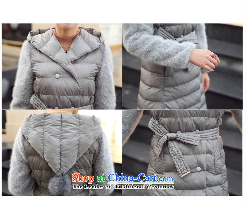 Ka Fei Yung Wool coat jacket is 2015 Women's winter clothing New Sau San wild long-sleeved gross? coats that long folder cotton swab services gross female gray jacket? butterfly L code picture, prices, brand platters! The elections are supplied in the national character of distribution, so action, buy now enjoy more preferential! As soon as possible.