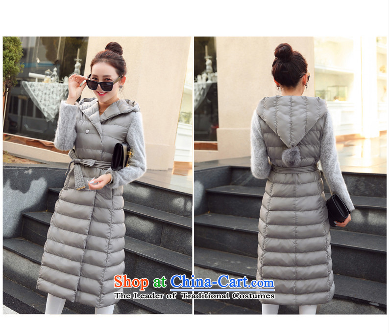 Ka Fei Yung Wool coat jacket is 2015 Women's winter clothing New Sau San wild long-sleeved gross? coats that long folder cotton swab services gross female gray jacket? butterfly L code picture, prices, brand platters! The elections are supplied in the national character of distribution, so action, buy now enjoy more preferential! As soon as possible.