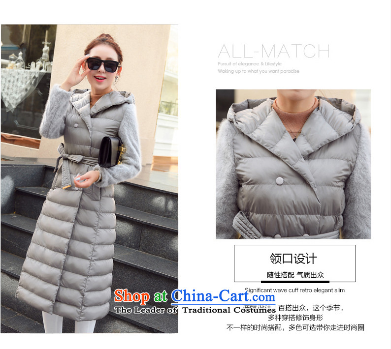 Ka Fei Yung Wool coat jacket is 2015 Women's winter clothing New Sau San wild long-sleeved gross? coats that long folder cotton swab services gross female gray jacket? butterfly L code picture, prices, brand platters! The elections are supplied in the national character of distribution, so action, buy now enjoy more preferential! As soon as possible.