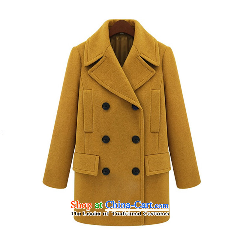 O Ya-ting to increase women's code 2015 autumn and winter new mm thick and long, thin video a wool coat double-jacket female 802 gross? 5XL Yellow , 175-200 recommends that you Ya-ting (aoyating o) , , , shopping on the Internet