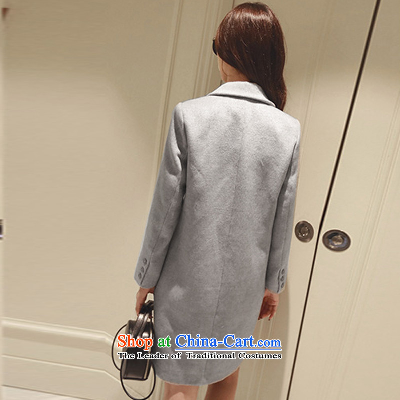 In 2015, Park Fall/Winter Collections new larger female hair? jacket thick MM to intensify the long a wool coat gray 2578 3XL around 922.747 150 - 160131, Park shopping on the Internet has been pressed.