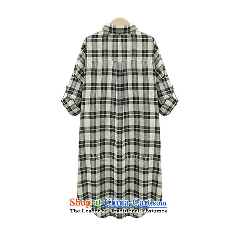 O Ya-ting to increase women's code 2015 autumn and winter new thick mm thin Korean version of the video segments of the shirt, long, loose Dress Shirt D306 5XL black and white children recommends that you 175-200, O Jacob aoyating Ting () , , , shopping o