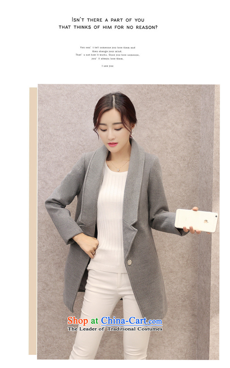 Yi Wu 2015 autumn and winter new women in Korean female long suit for a wool coat gross? jacket female windbreaker Y2002 A blue A M pictures, prices, brand platters! The elections are supplied in the national character of distribution, so action, buy now enjoy more preferential! As soon as possible.