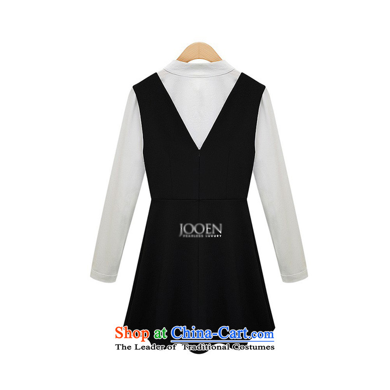 O Ya-ting to increase women's code 2015 autumn and winter fat mm New Kit Video thin shirt two kits for women wear skirts women skirts Sau San Black and White 4XL recommends that you 160-180, O Jacob aoyating Ting () , , , shopping on the Internet