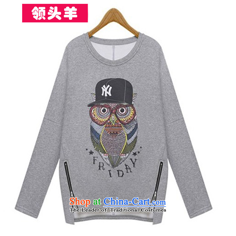  2015 Leader of the new larger women Fall/Winter Collections thick mm200 catty leisure sweater sweater thick sister thick plus lint-free female sweater gray stamp 3XL 140-160, recommendations leader (lingtouyang) , , , shopping on the Internet