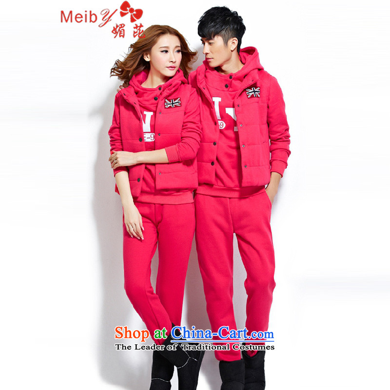 Sleek and versatile large meiby code women to increase men sweater kits plus lint-free sports wear thick cotton couples sports Kit5065 red 3XL, of meiby () , , , shopping on the Internet