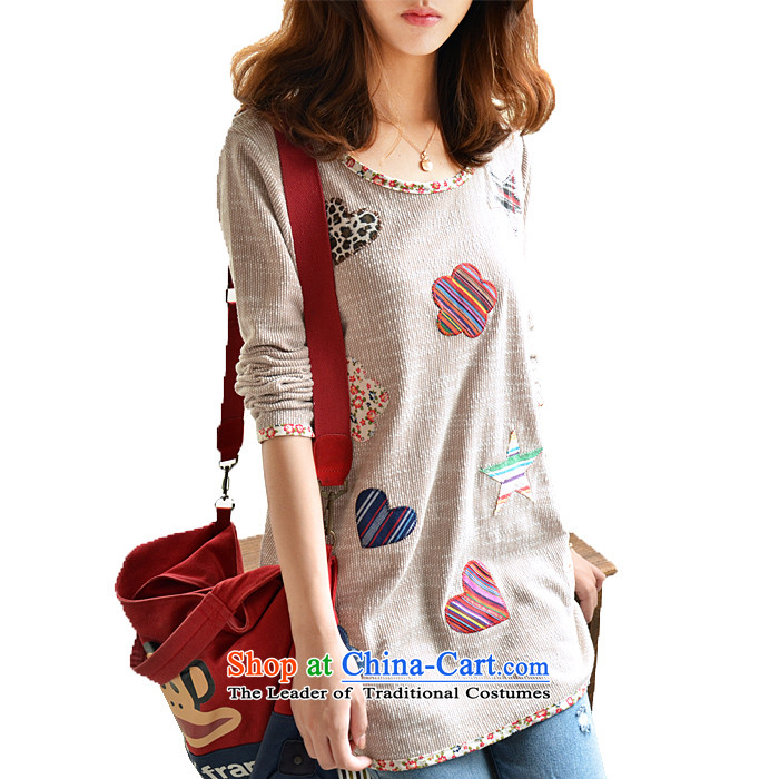 Create the  2015 autumn billion new Korean version of large numbers of ladies thick mm small fresh floral cloth package forming the edge of the overlay in the Netherlands long T-shirt map color pictures, prices, XL brand platters! The elections are supplied in the national character of distribution, so action, buy now enjoy more preferential! As soon as possible.