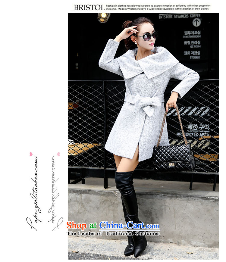 On a  2015 autumn and winter clothing new gross? female Korean jacket coat girl in gross? Long a wool coat ma gray XL Photo, prices, brand platters! The elections are supplied in the national character of distribution, so action, buy now enjoy more preferential! As soon as possible.