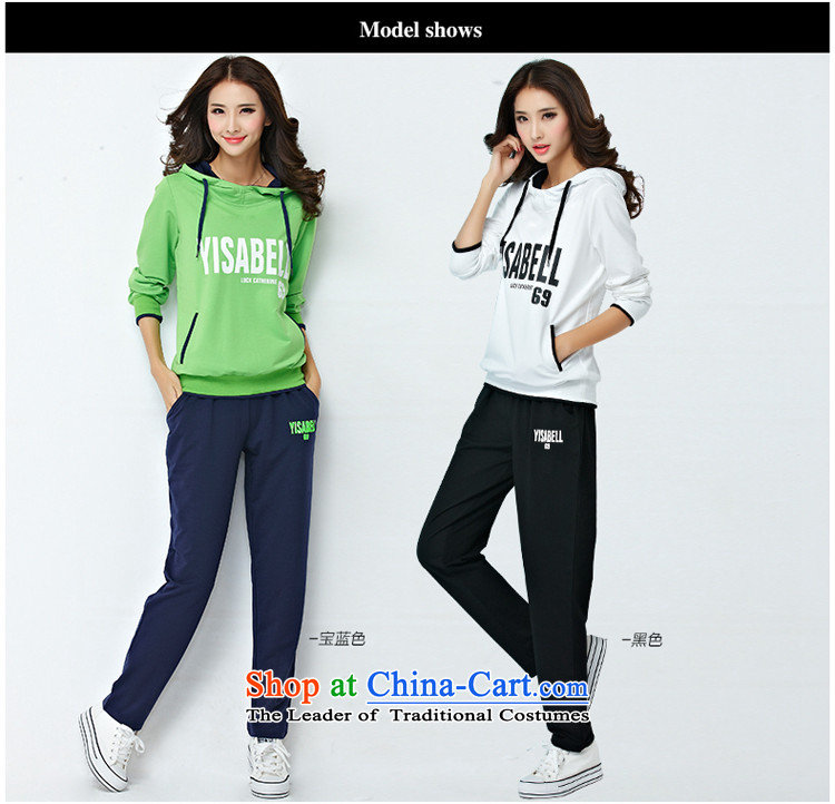 For M- 2015 to increase the number of women in the autumn of Korean New fat mm very casual with cap sweater kit shirt pants two kits 1274 Fluorescent Green blue packaged 3XL knocked picture, prices, brand platters! The elections are supplied in the national character of distribution, so action, buy now enjoy more preferential! As soon as possible.