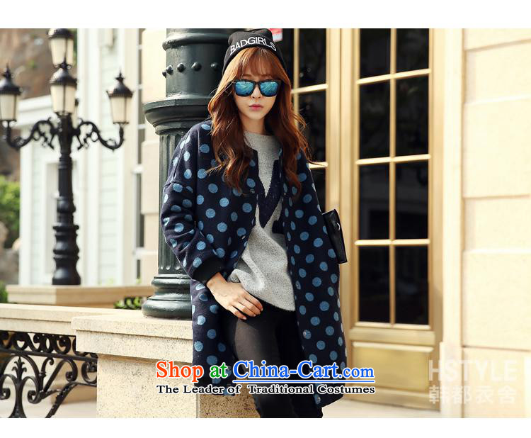 Korea has the Korean version of the Dag Hammarskjöld yi 2015 winter clothing new products with stylish blue loose video thin waves point stamp neck long hair RW4493 restaurant blue jacket? S picture, prices, brand platters! The elections are supplied in the national character of distribution, so action, buy now enjoy more preferential! As soon as possible.