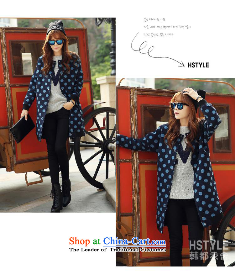 Korea has the Korean version of the Dag Hammarskjöld yi 2015 winter clothing new products with stylish blue loose video thin waves point stamp neck long hair RW4493 restaurant blue jacket? S picture, prices, brand platters! The elections are supplied in the national character of distribution, so action, buy now enjoy more preferential! As soon as possible.