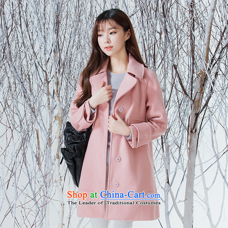 Song rabbit hair girl in the jacket? Long 2015 Fall/Winter Collections of leisure new women's small-wind wool a wool coat pink M song rabbit (GETU) , , , shopping on the Internet