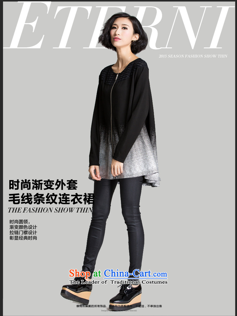 The Eternal Soo-XL female jackets fall 2015 new product expertise mm sister western zipper cardigan stylish gradient thick plus is loose video thin jacket, black 3XL picture, prices, brand platters! The elections are supplied in the national character of distribution, so action, buy now enjoy more preferential! As soon as possible.