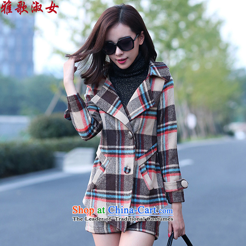 Song Gentlewoman 2015 autumn and winter new Korean latticed two kits a coat of Sau San video aristocratic thin small Heung-long-sleeved shirt pants and casual stylish and color  L, gross? Song Lady (yageshunv) , , , shopping on the Internet
