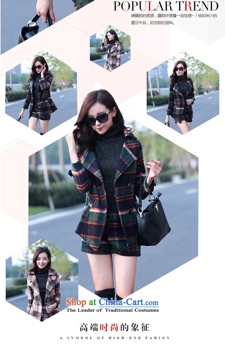 Lady element 2015 autumn and winter new Korean latticed two kits a coat of Sau San video long-sleeved shirt thin pants and casual stylish coat Kit? gross female blue XL Photo, prices, brand platters! The elections are supplied in the national character of distribution, so action, buy now enjoy more preferential! As soon as possible.