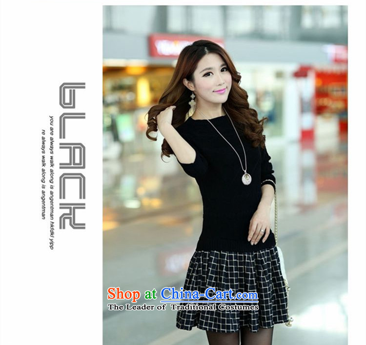 Mr. Qian 2015 autumn and winter new larger female thick MM video thin false two wild sweater, forming the dresses W1622 yellow. Suitable for 150 - 170 catties XXL catty picture, prices, brand platters! The elections are supplied in the national character of distribution, so action, buy now enjoy more preferential! As soon as possible.