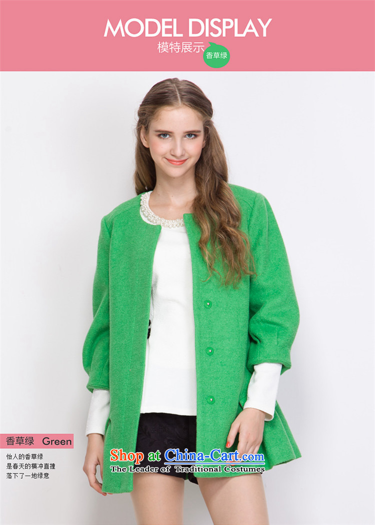 Aida 2015 Winter New Lin female pure color wild temperament round-neck collar 7 Cuff Gross material thickness jacket coat? CA43397232 Heung-grass Green S picture, prices, brand platters! The elections are supplied in the national character of distribution, so action, buy now enjoy more preferential! As soon as possible.