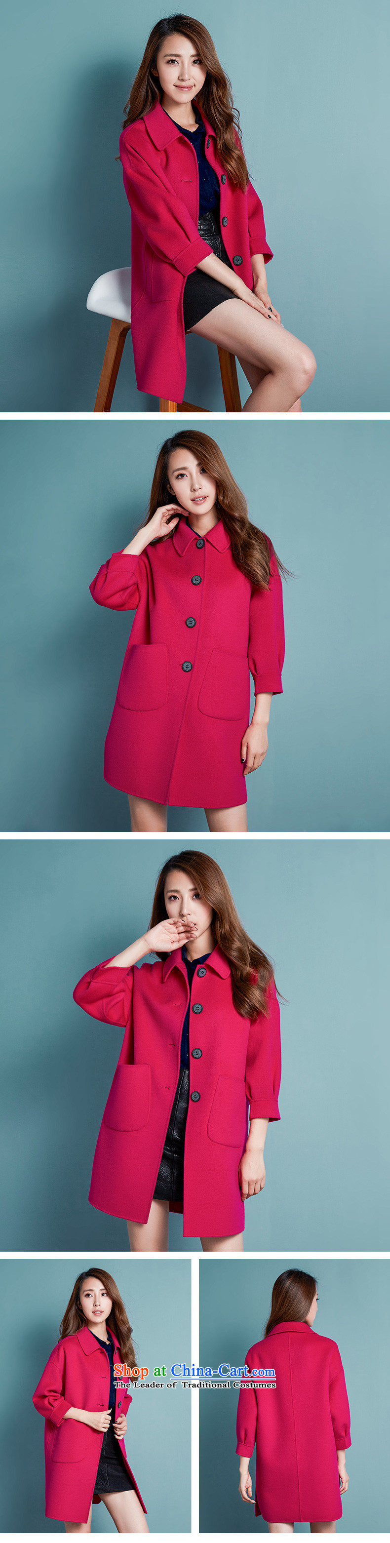 Barbara Euro 2015 autumn the new Korean jacket in gross? Ms. long double-side woolen coat opium poppy RED M photographed the 20 day shipping picture, prices, brand platters! The elections are supplied in the national character of distribution, so action, buy now enjoy more preferential! As soon as possible.